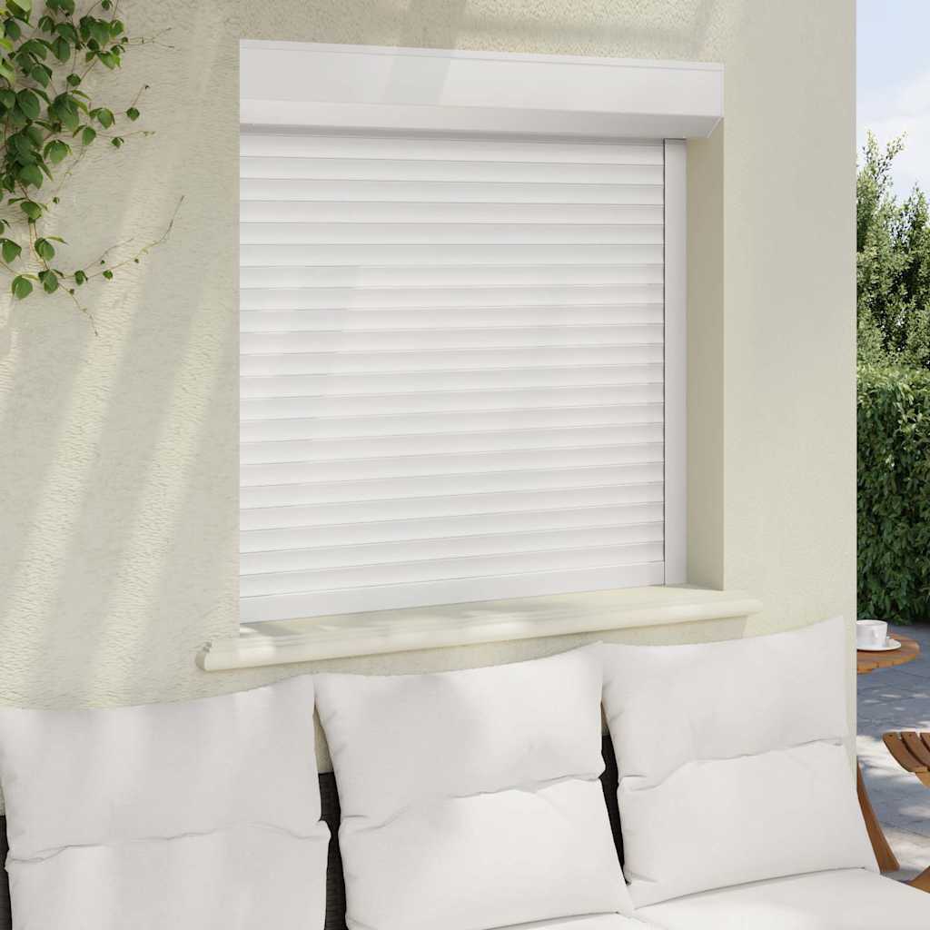 Tapparella Avvolgibile in Alluminio 100x100 cm Bianca - homemem39