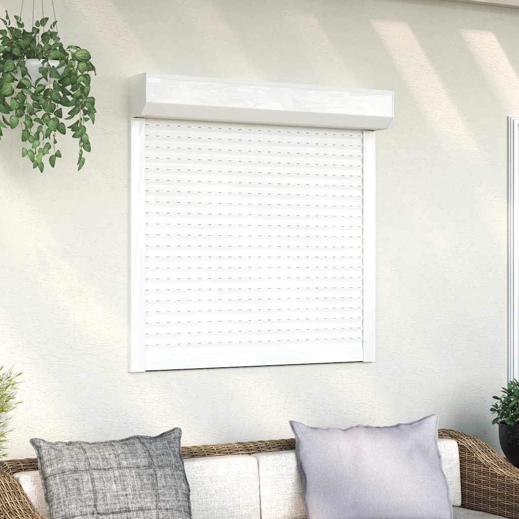 Tapparella Avvolgibile in Alluminio 100x100 cm Bianca - homemem39