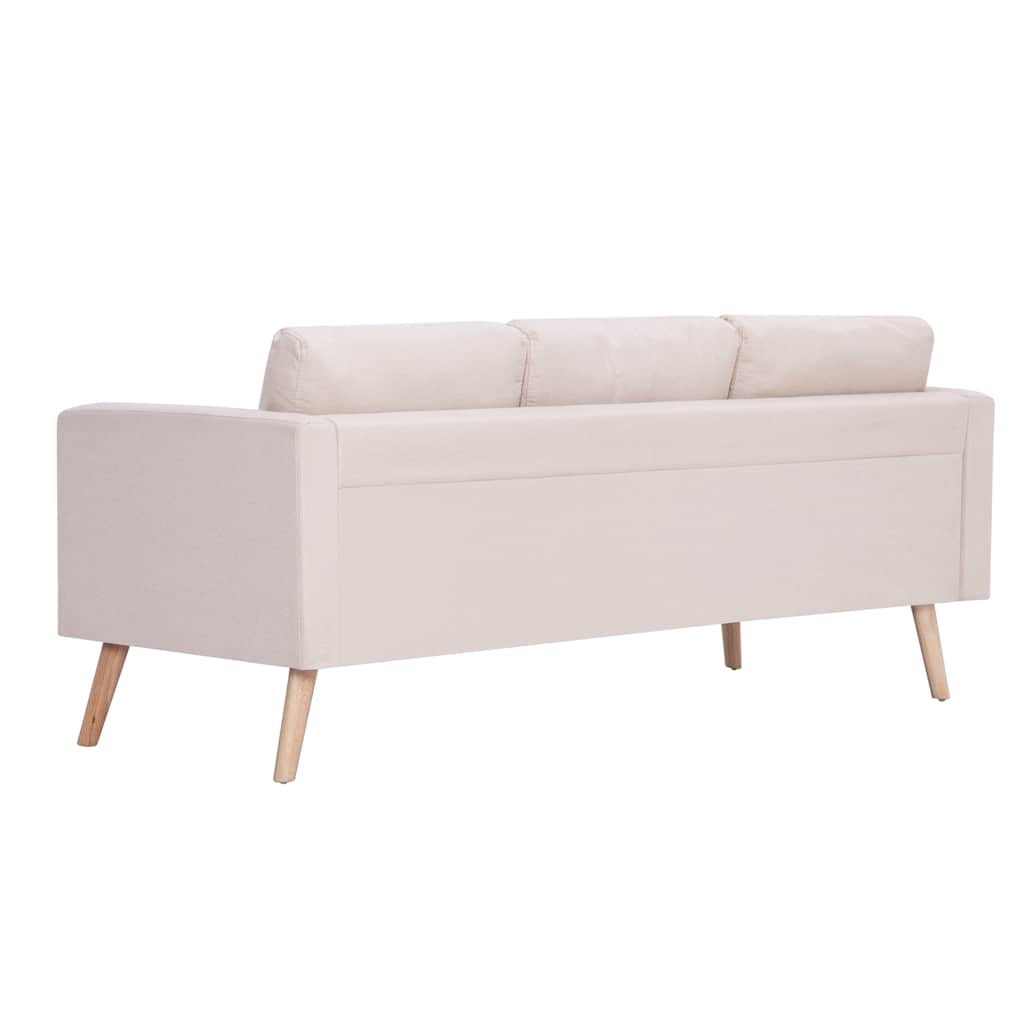 Set Divani 2 pz in Tessuto Crema - homemem39