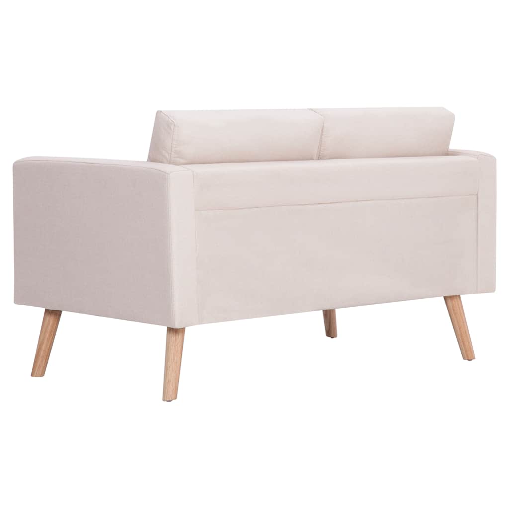 Set Divani 2 pz in Tessuto Crema - homemem39