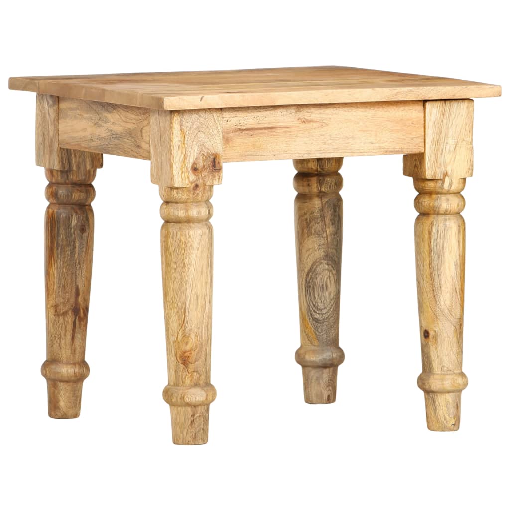 Tavolino di Servizio 43x43x40 cm Legno Massello di Mango - homemem39