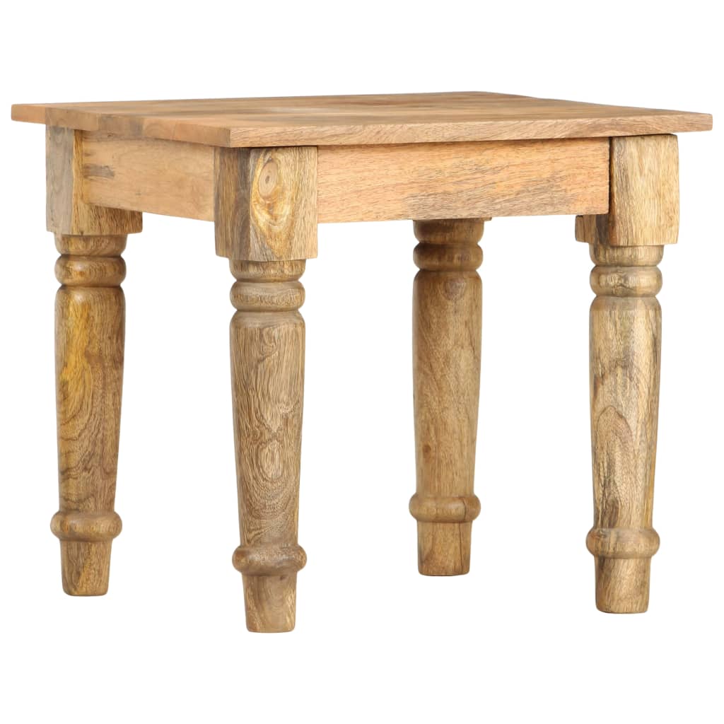 Tavolino di Servizio 43x43x40 cm Legno Massello di Mango - homemem39