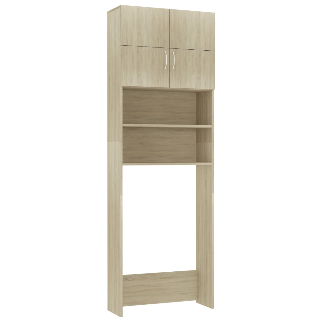 Mobile Lavatrice Rovere Sonoma 64x25,5x190 cm Legno Multistrato