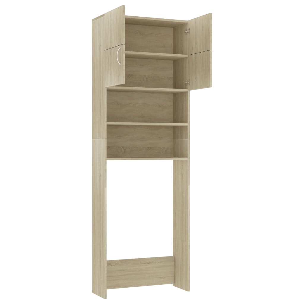Mobile Lavatrice Rovere Sonoma 64x25,5x190 cm Legno Multistrato
