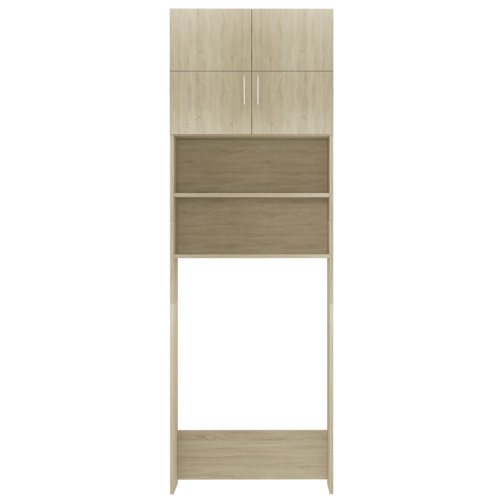 Mobile Lavatrice Rovere Sonoma 64x25,5x190 cm Legno Multistrato