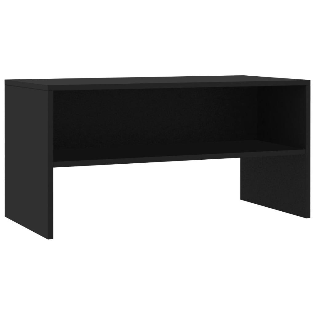 Black TV Cabinet 80x40x40 cm in Multilayer Wood