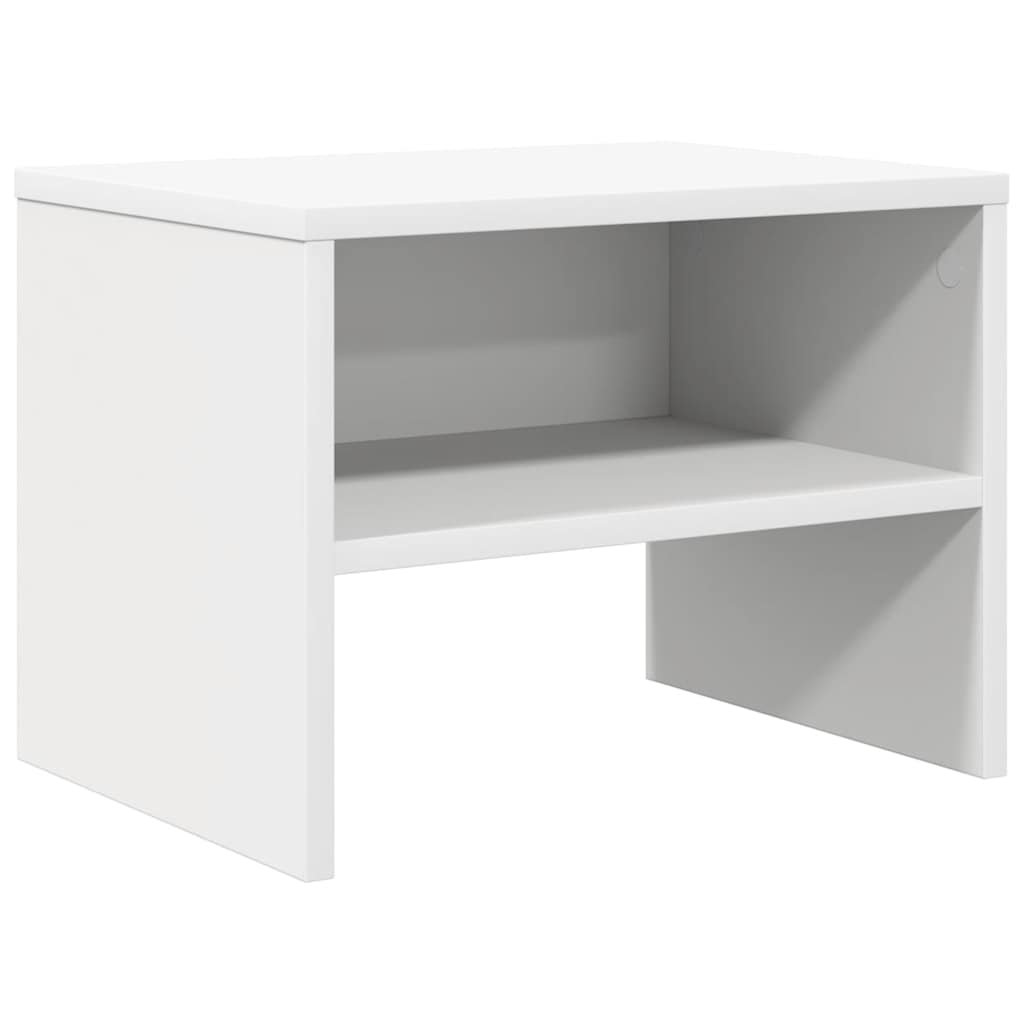 Comodino Bianco 40x30x30 cm Legno Ingegnerizzato