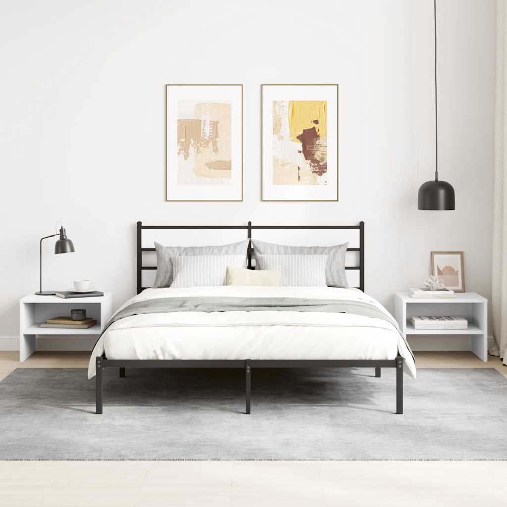 Comodino Bianco 40x30x30 cm Legno Ingegnerizzato