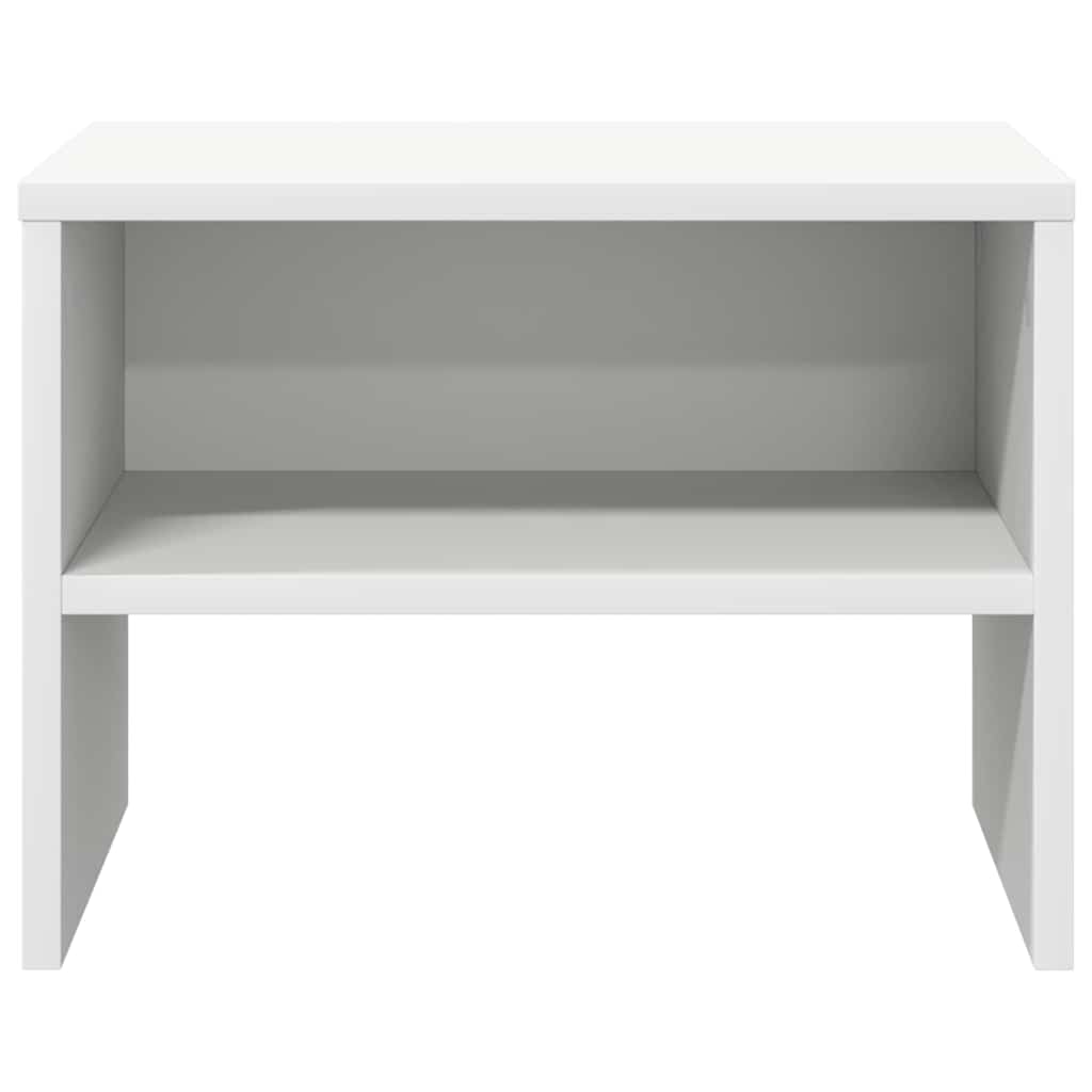 Comodino Bianco 40x30x30 cm Legno Ingegnerizzato