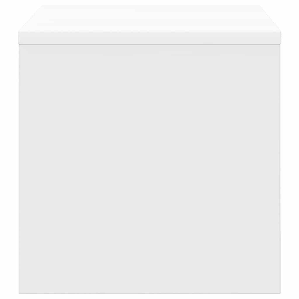 Comodino Bianco 40x30x30 cm Legno Ingegnerizzato
