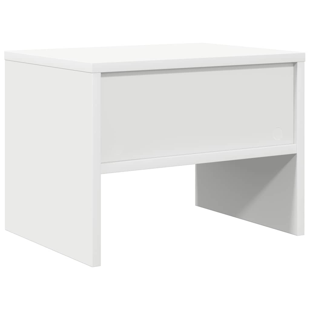 Comodino Bianco 40x30x30 cm Legno Ingegnerizzato