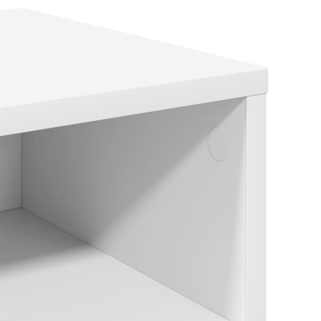 Comodino Bianco 40x30x30 cm Legno Ingegnerizzato