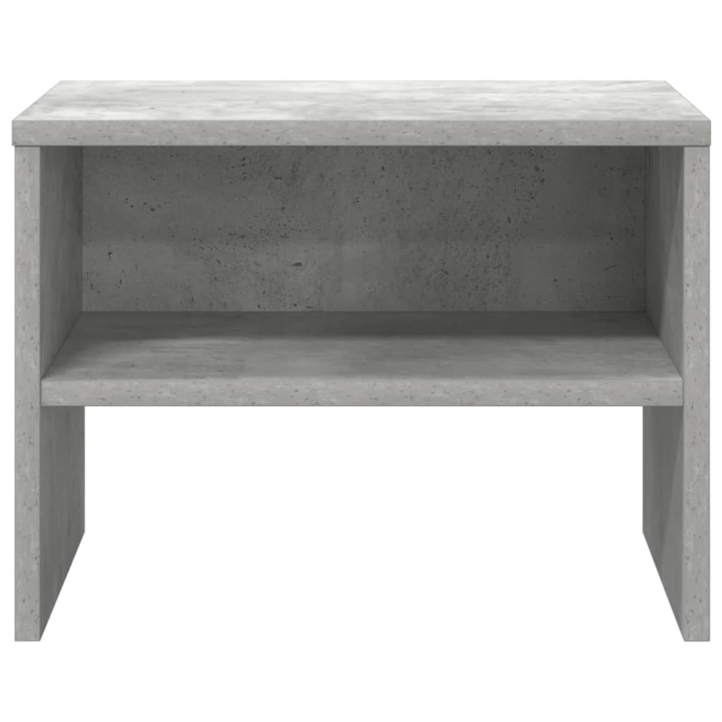 Comodino Grigio Cemento 40x30x30 cm in Legno Multistrato