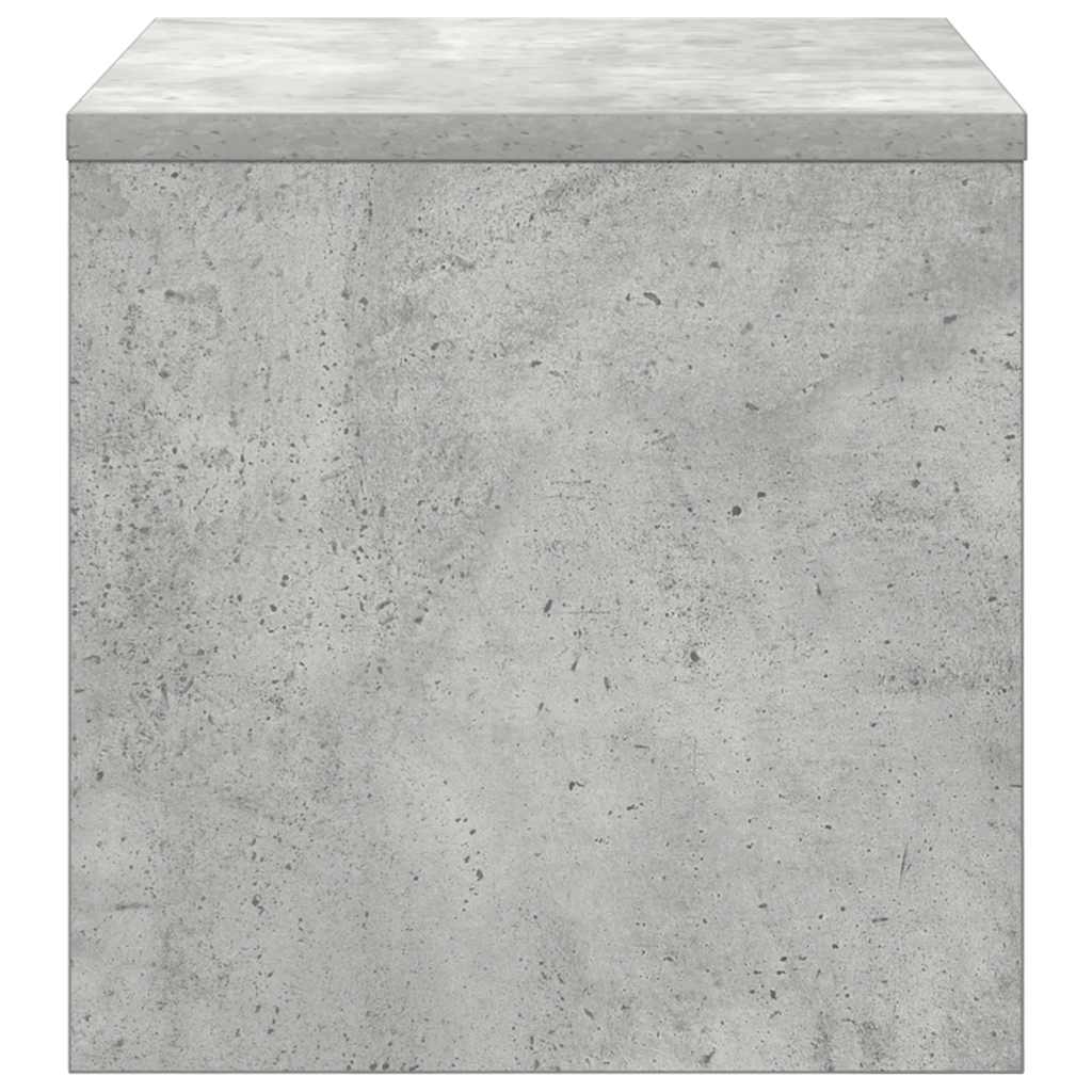 Comodino Grigio Cemento 40x30x30 cm in Legno Multistrato