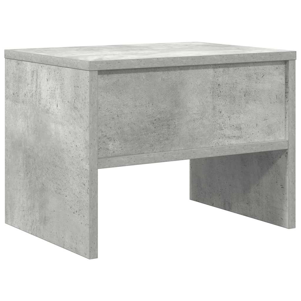 Comodino Grigio Cemento 40x30x30 cm in Legno Multistrato