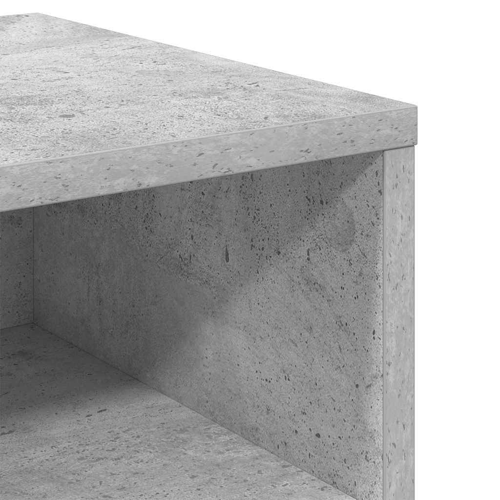 Comodino Grigio Cemento 40x30x30 cm in Legno Multistrato