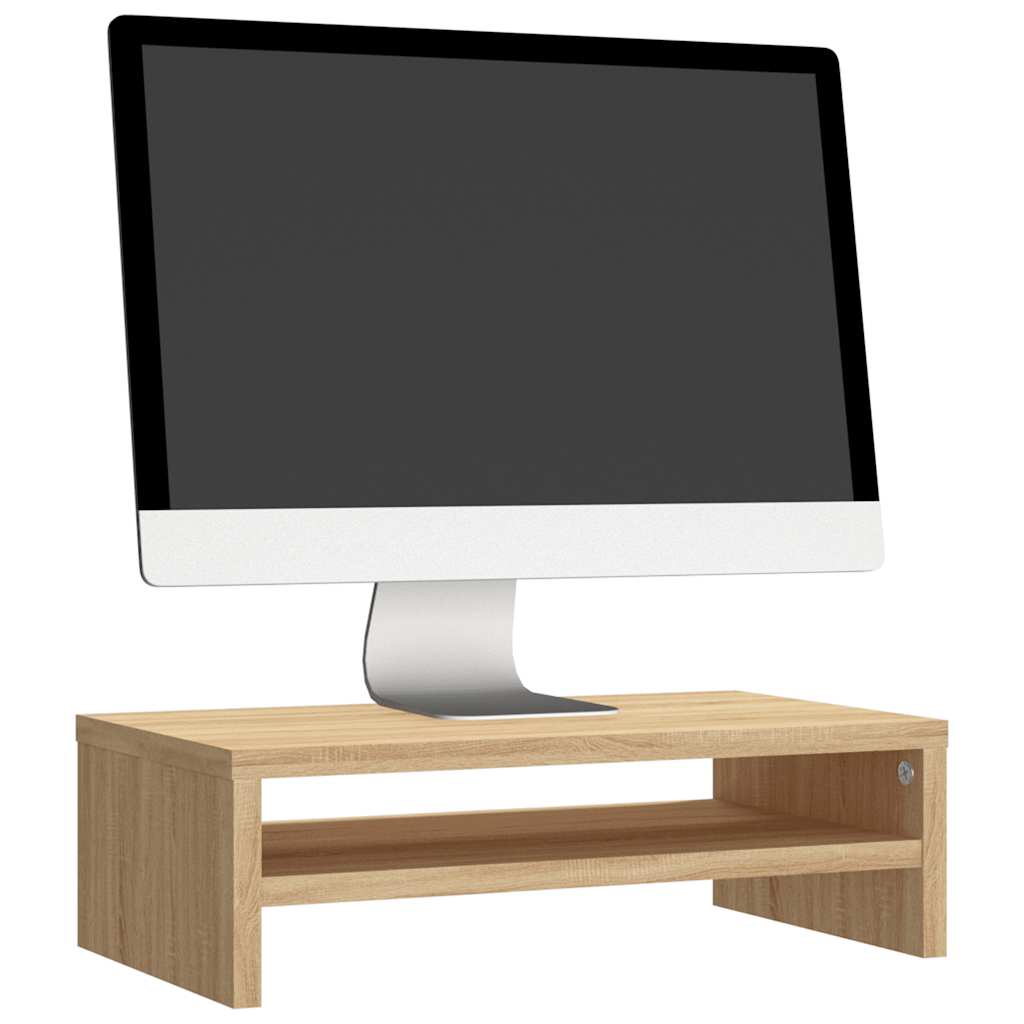 Supporto Monitor Rovere Sonoma 42x24x13 cm in Legno Multistrato - homemem39