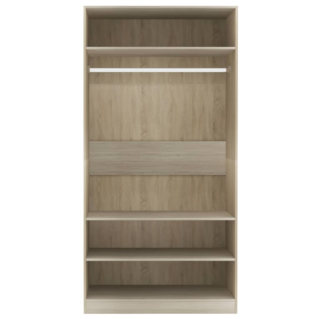 Armadio Rovere Sonoma 100x50x200 cm in Legno Multistrato - homemem39