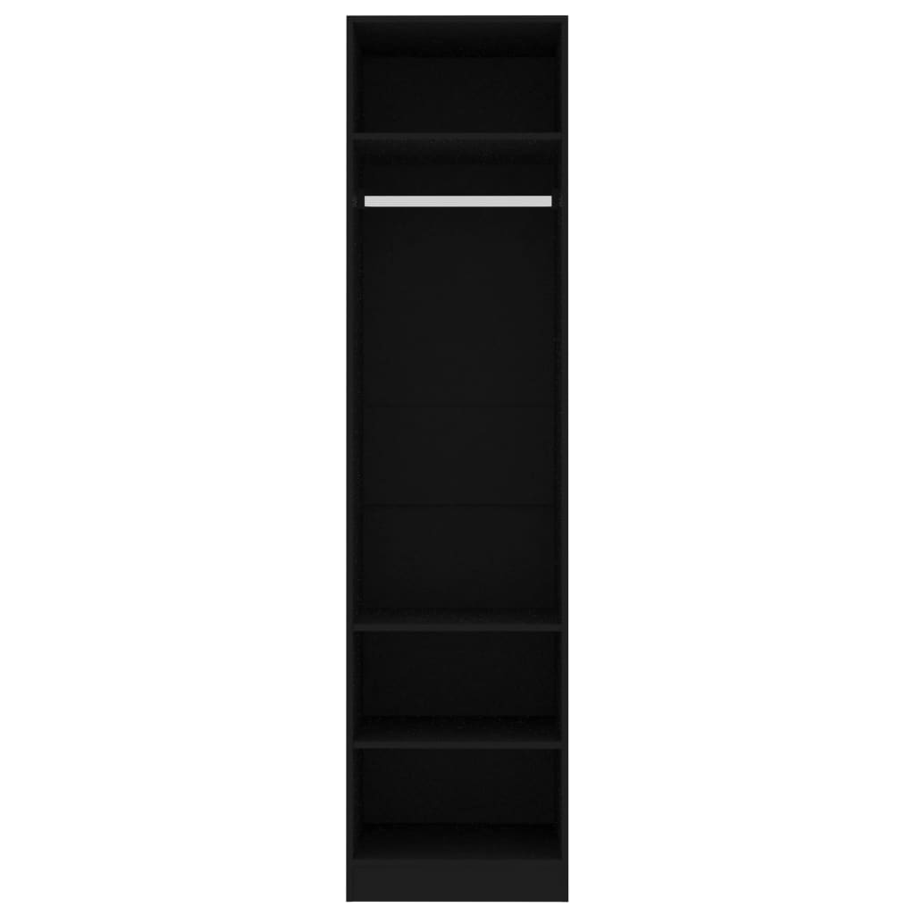 Armadio Nero 50x50x200 cm in Legno Multistrato - homemem39