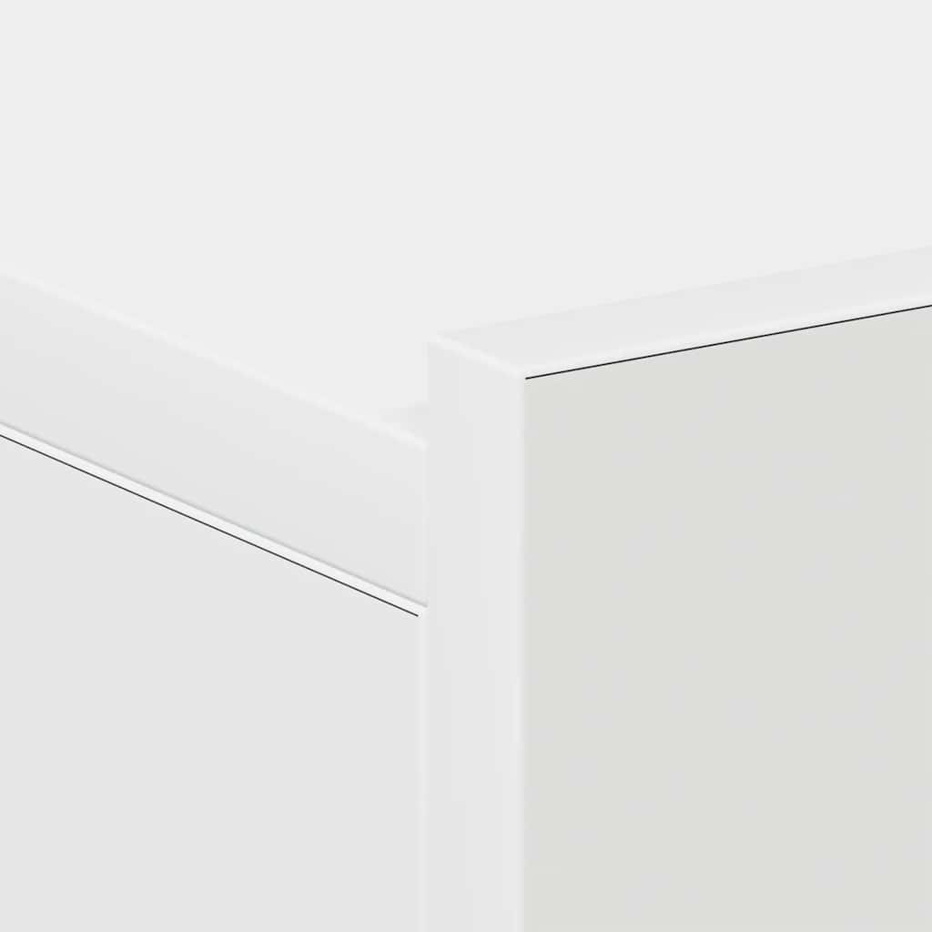 Comodino Pensile Bianco 40x30x15 cm in Legno Multistrato