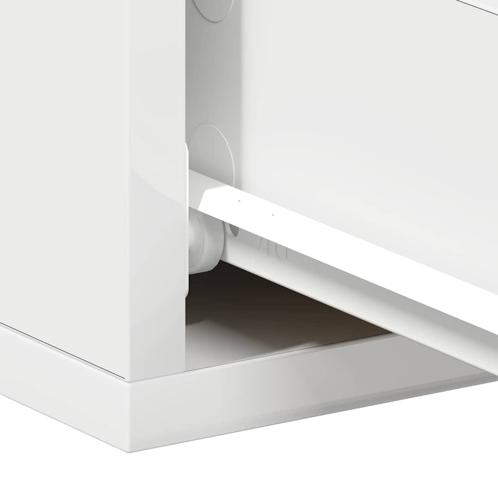 Comodino Pensile Bianco 40x30x15 cm in Legno Multistrato