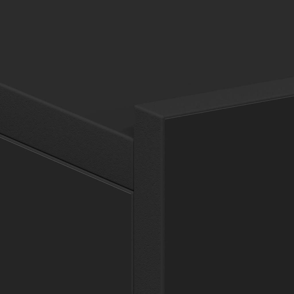 Comodino Pensile Nero 40x30x15 cm in Legno Multistrato