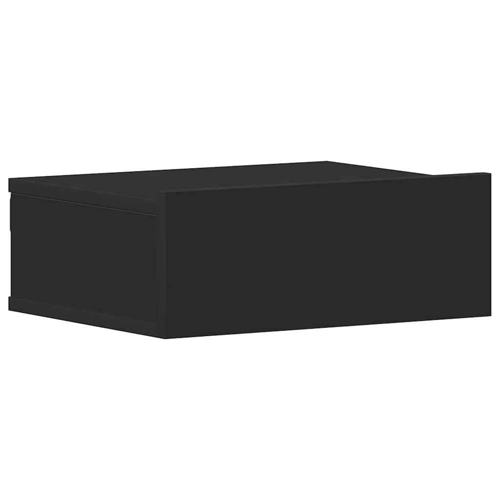 Comodini Pensili 2pz Neri 40x30x15 cm in Legno Multistrato - homemem39