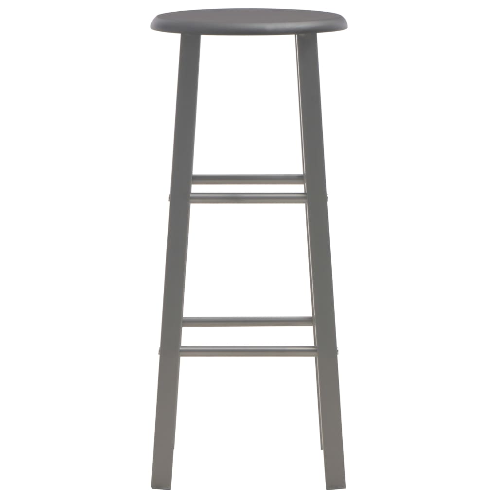 Set da Bar 3 pz in Legno e Acciaio Antracite - homemem39