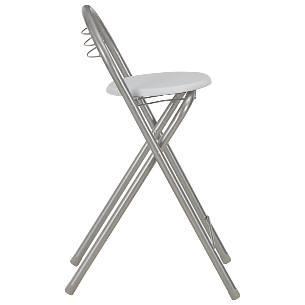 Set da Bar 3 pz con Mensole in Legno e Acciaio Bianco - homemem39