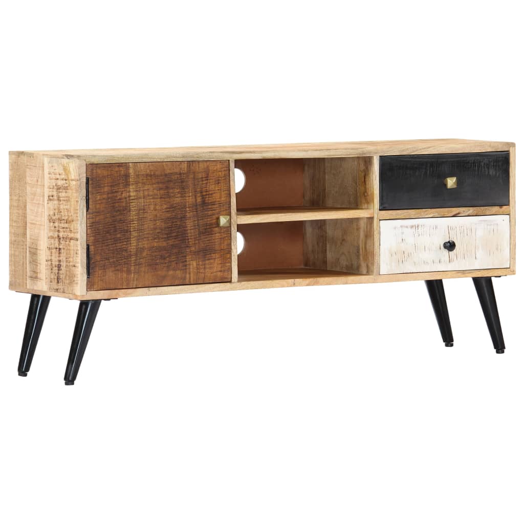 Mobile Porta TV 115x30x47 cm in Legno Massello di Mango - homemem39