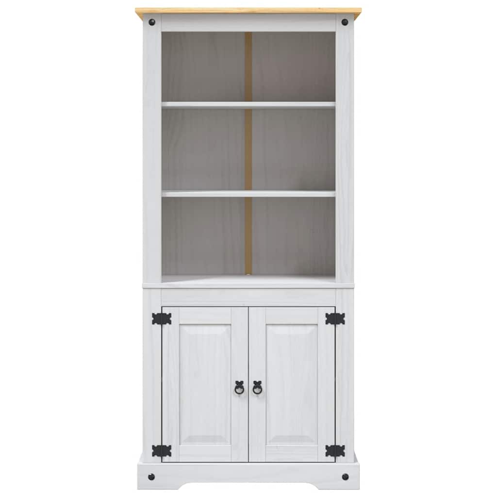 Credenza in Legno di Pino Messicano Corona Bianco 80x40x170 cm - homemem39