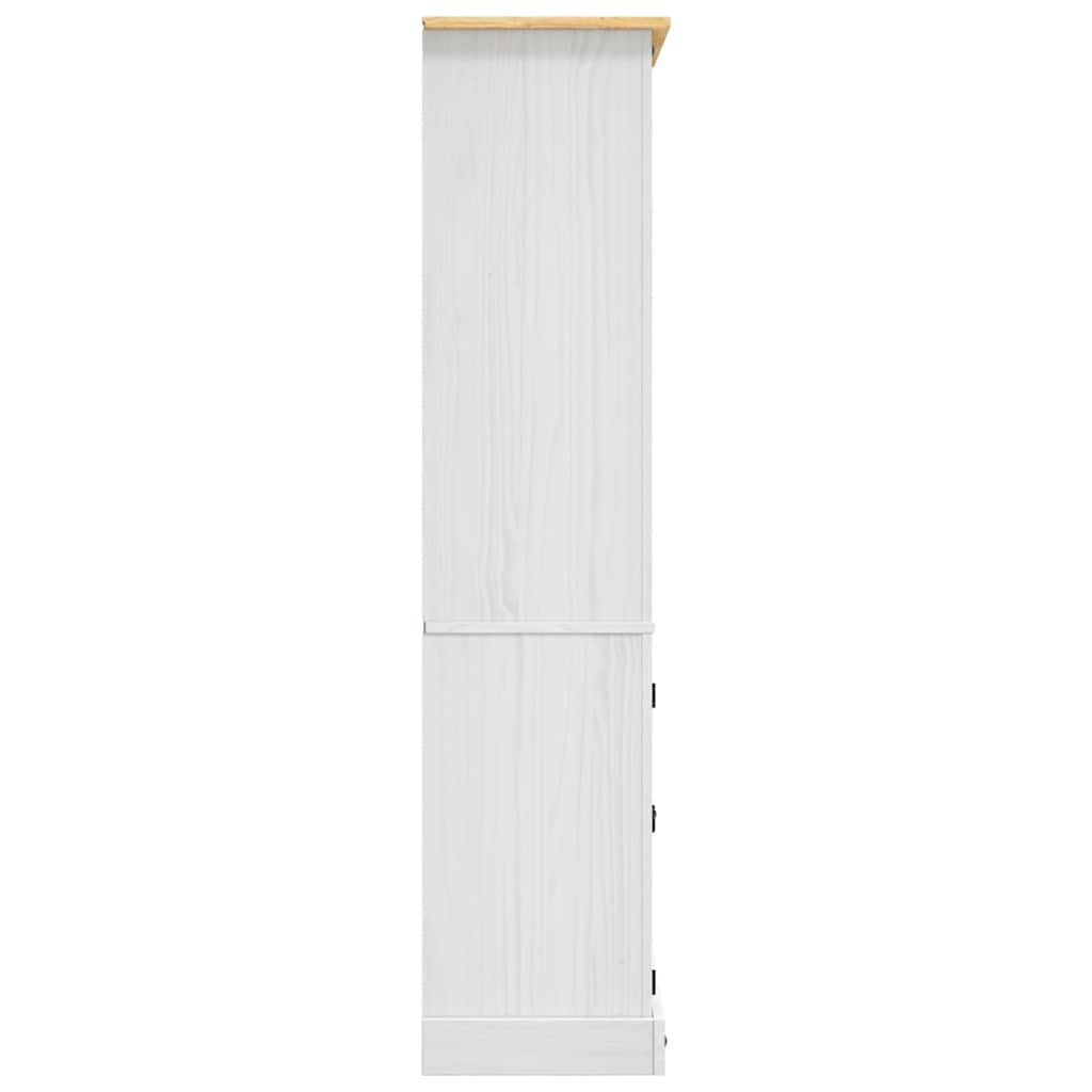 Credenza in Legno di Pino Messicano Corona Bianco 80x40x170 cm - homemem39
