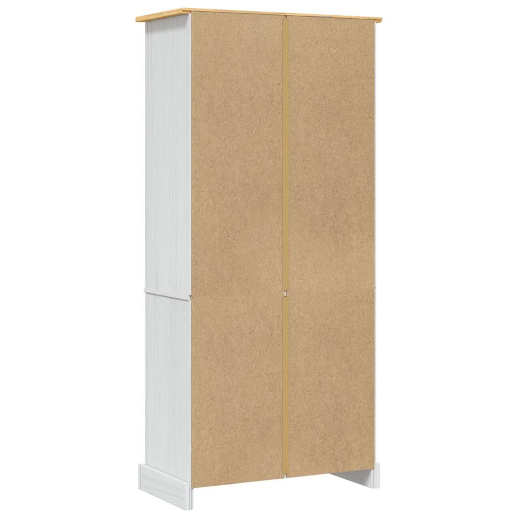 Credenza in Legno di Pino Messicano Corona Bianco 80x40x170 cm - homemem39