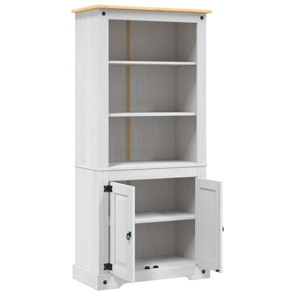 Credenza in Legno di Pino Messicano Corona Bianco 80x40x170 cm - homemem39