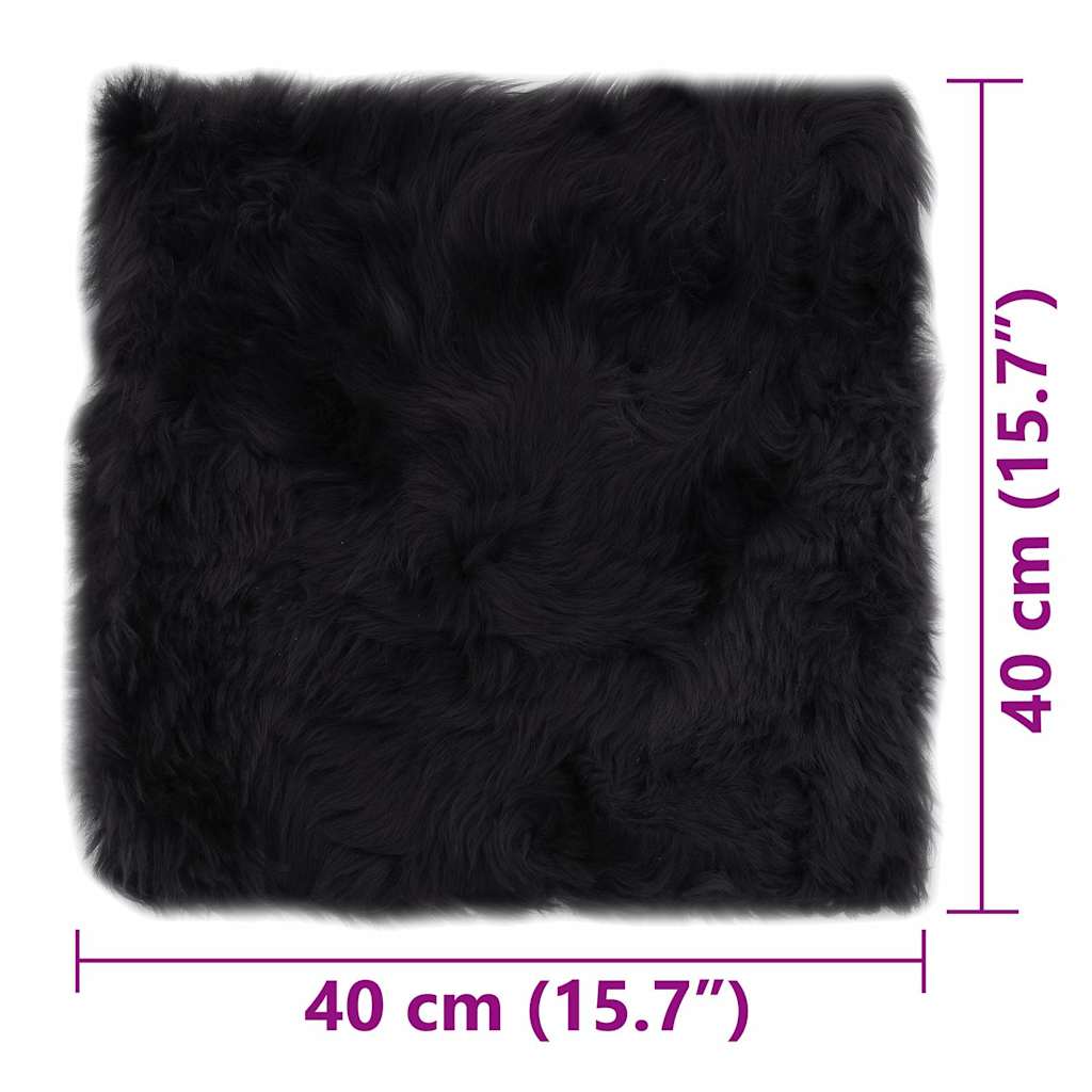 Cuscini Sedie 2pz Grigio Scuro 40x40cm Vera Pelle di Montone | homemem39