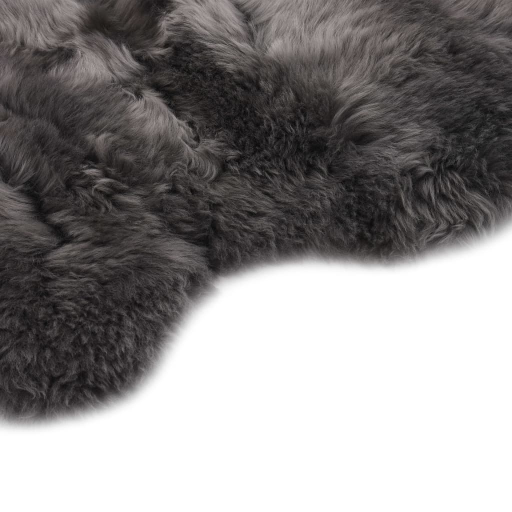 Tappeto in Pelle di Montone 60x180 cm Grigio Chiaro - homemem39