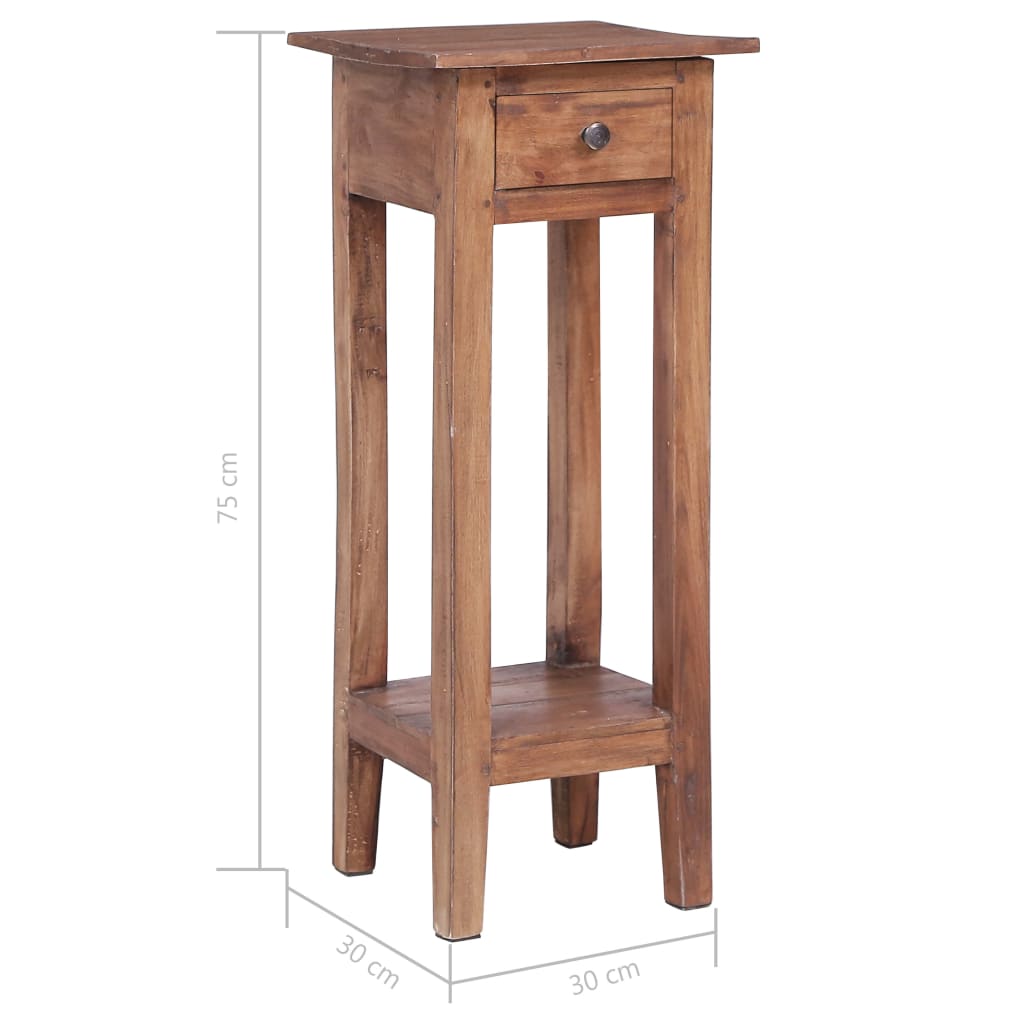 Piedistallo per Piante 30x30x67 cm in Legno Massello di Mogano | homemem39