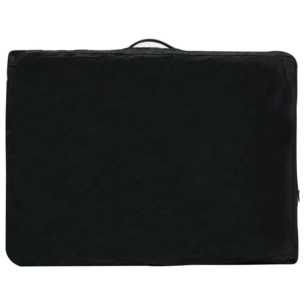 Lettino da Massaggio 3 Zone Telaio in Legno Antracite 186x68cm - homemem39