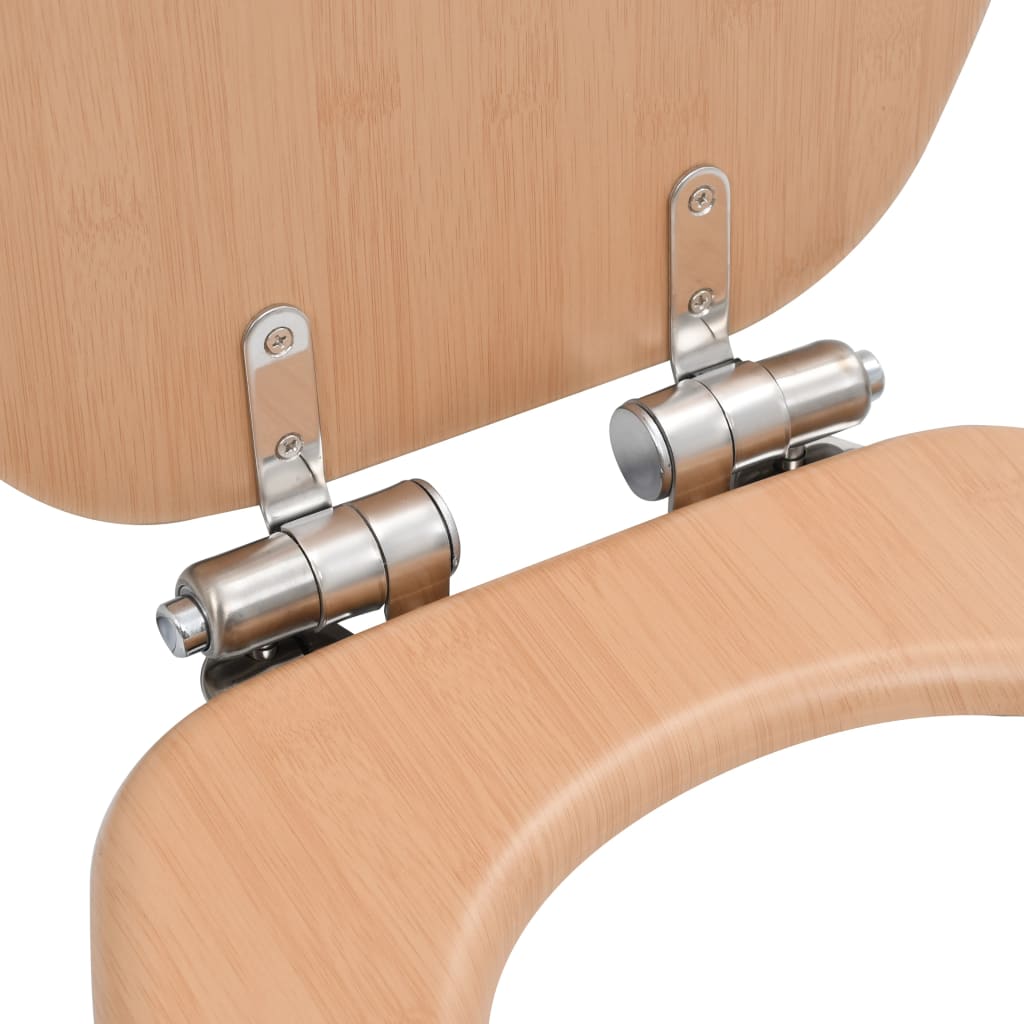 Copriwater 2 pz con Chiusura Ammortizzata in MDF Bamboo - homemem39