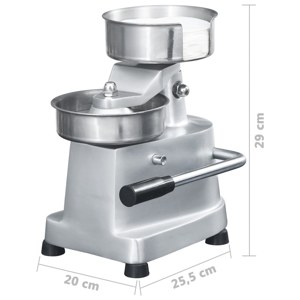 Pressa per Hamburger con 500 Fogli Carta Cerata Alluminio 13 cm | homemem39