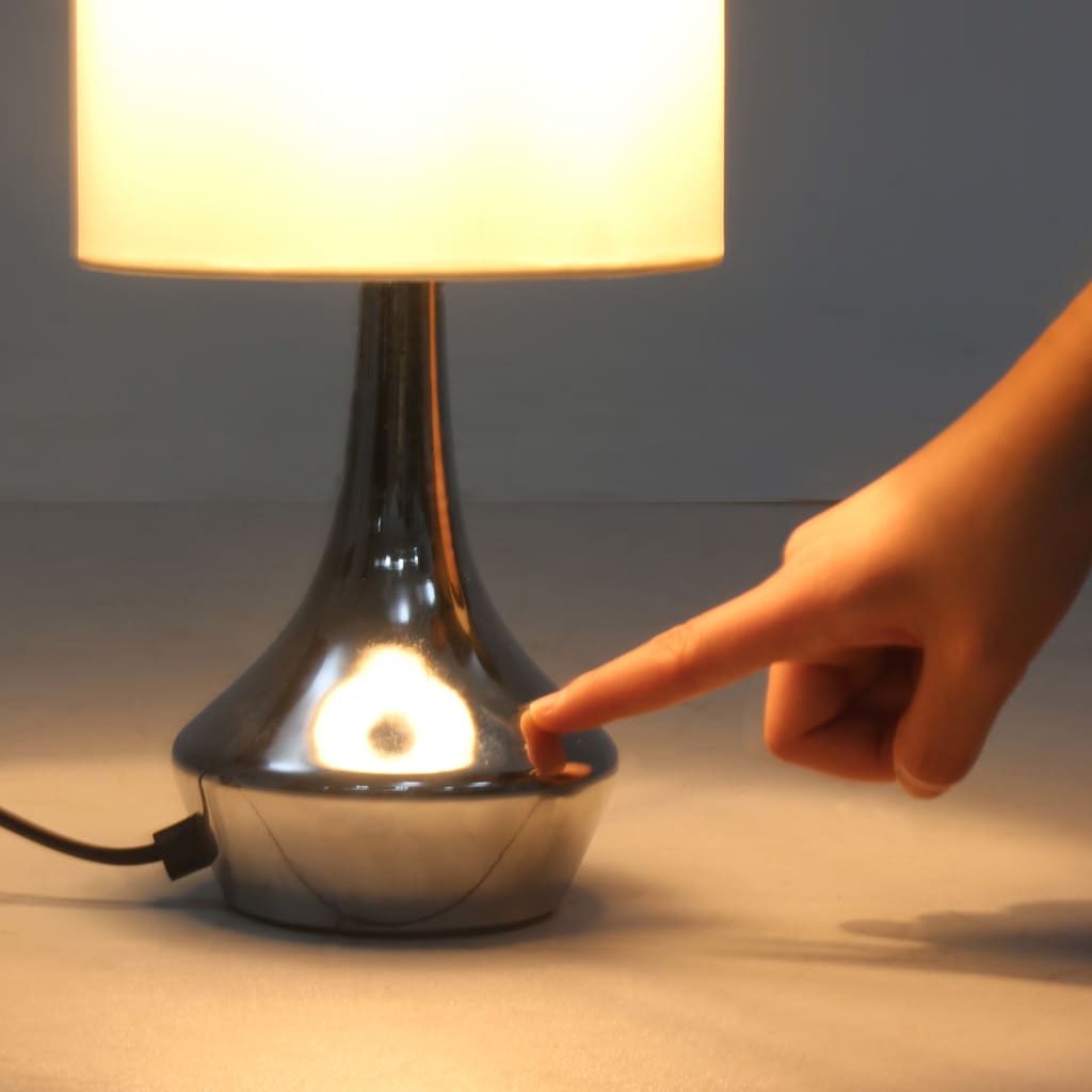 Lampade da Tavolo 2 pz Pulsanti Touch Bianche E14 | homemem39