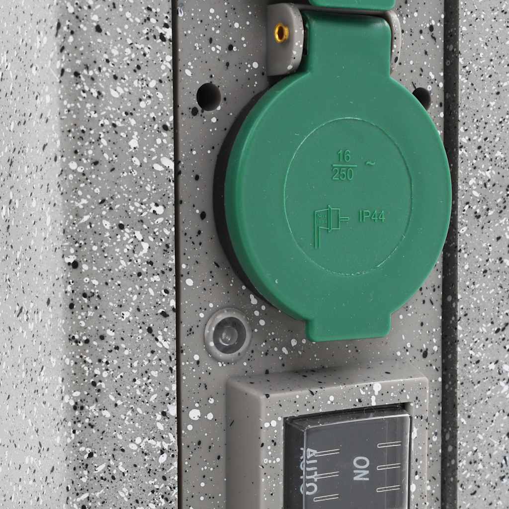 Presa Elettrica da Giardino con Sensore Luce Verticale Plastica - homemem39