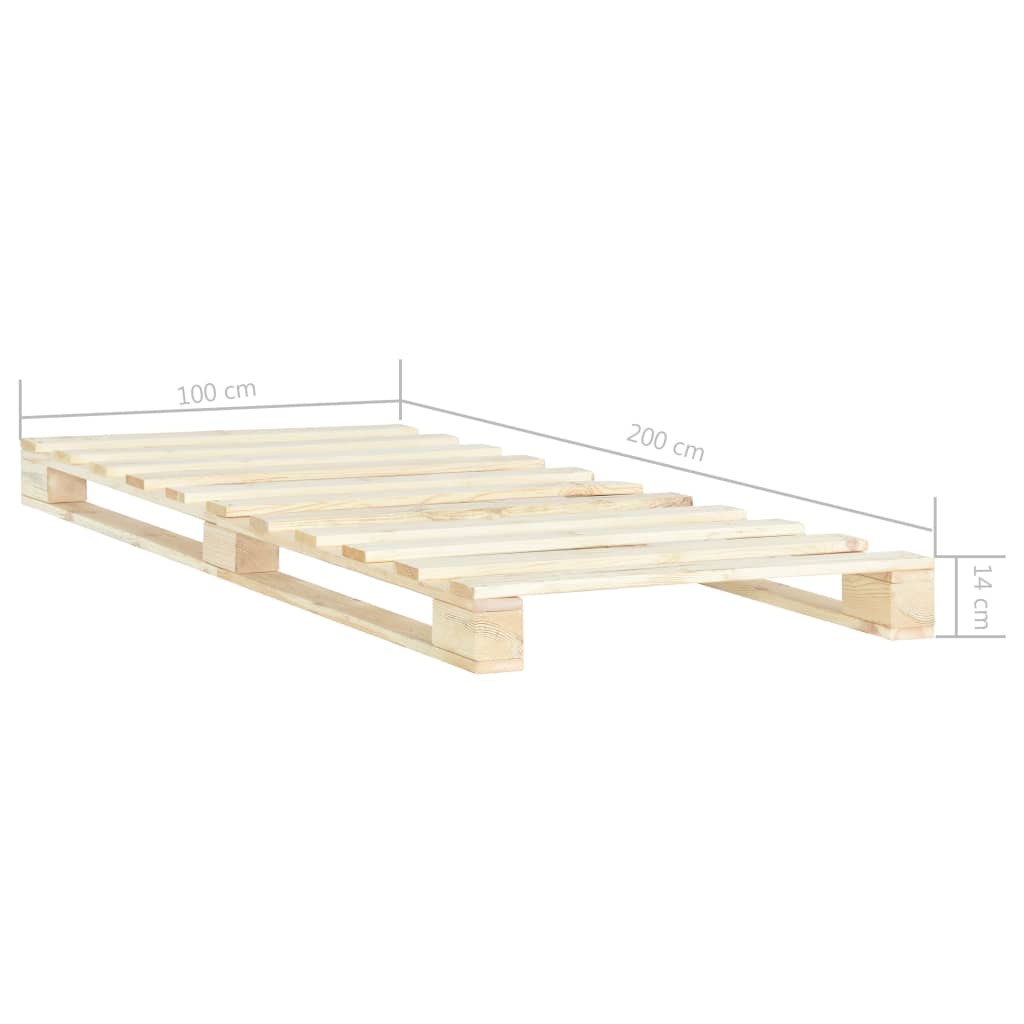 Giroletto in Pallet di Legno Massello di Pino 100x200 cm | homemem39