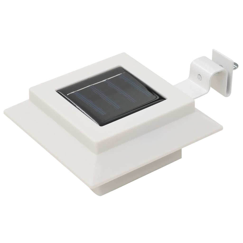 Lampade Solari da Esterno 12 pz LED Quadrate 12 cm Bianche - homemem39