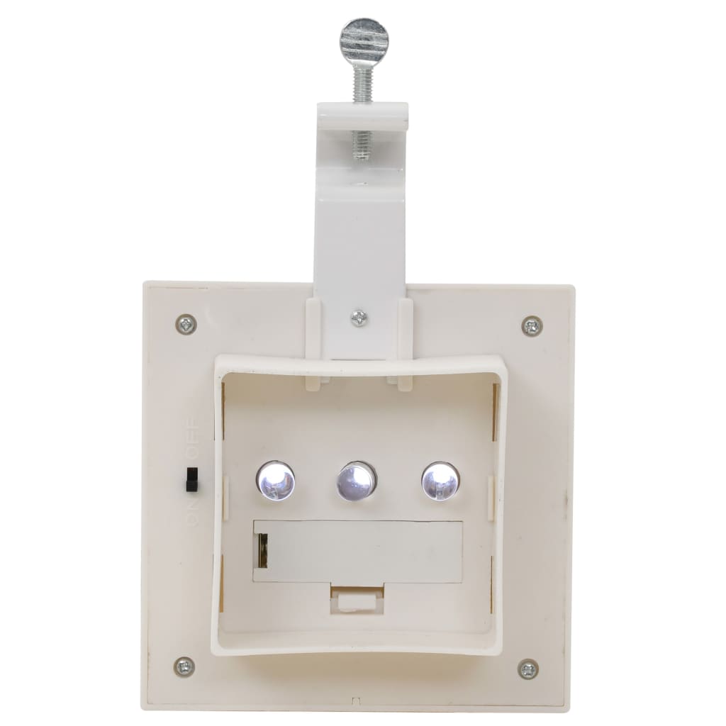 Lampade Solari da Esterno 12 pz LED Quadrate 12 cm Bianche - homemem39