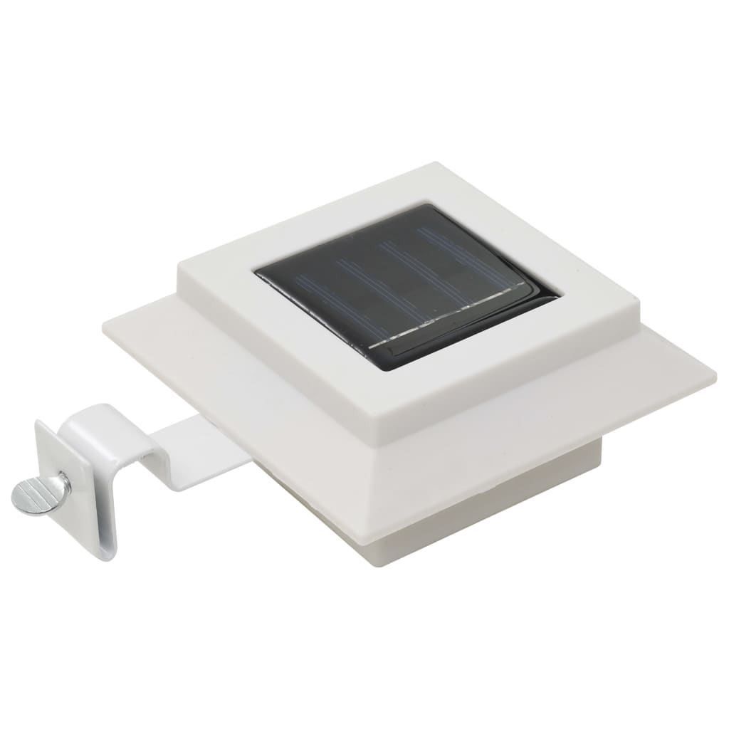 Lampade Solari da Esterno 12 pz LED Quadrate 12 cm Bianche - homemem39