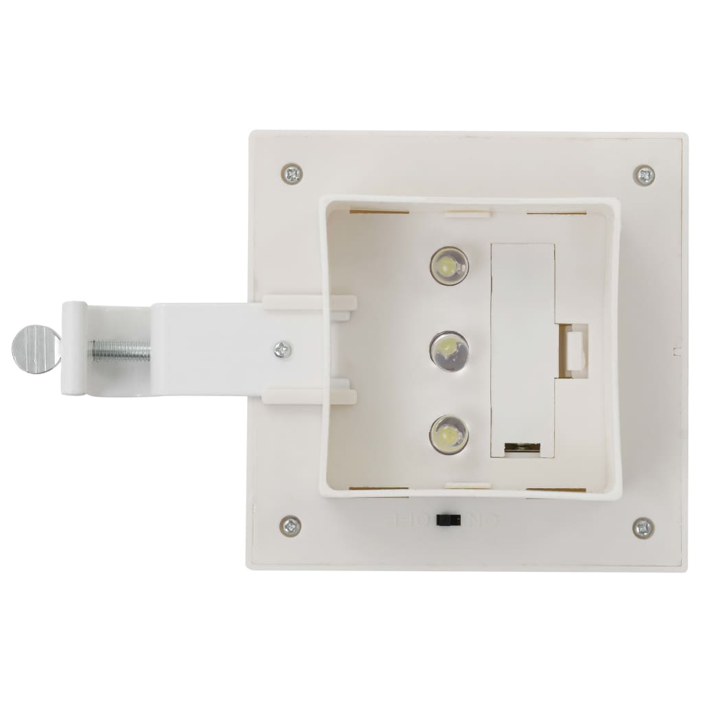 Lampade Solari da Esterno 12 pz LED Quadrate 12 cm Bianche - homemem39
