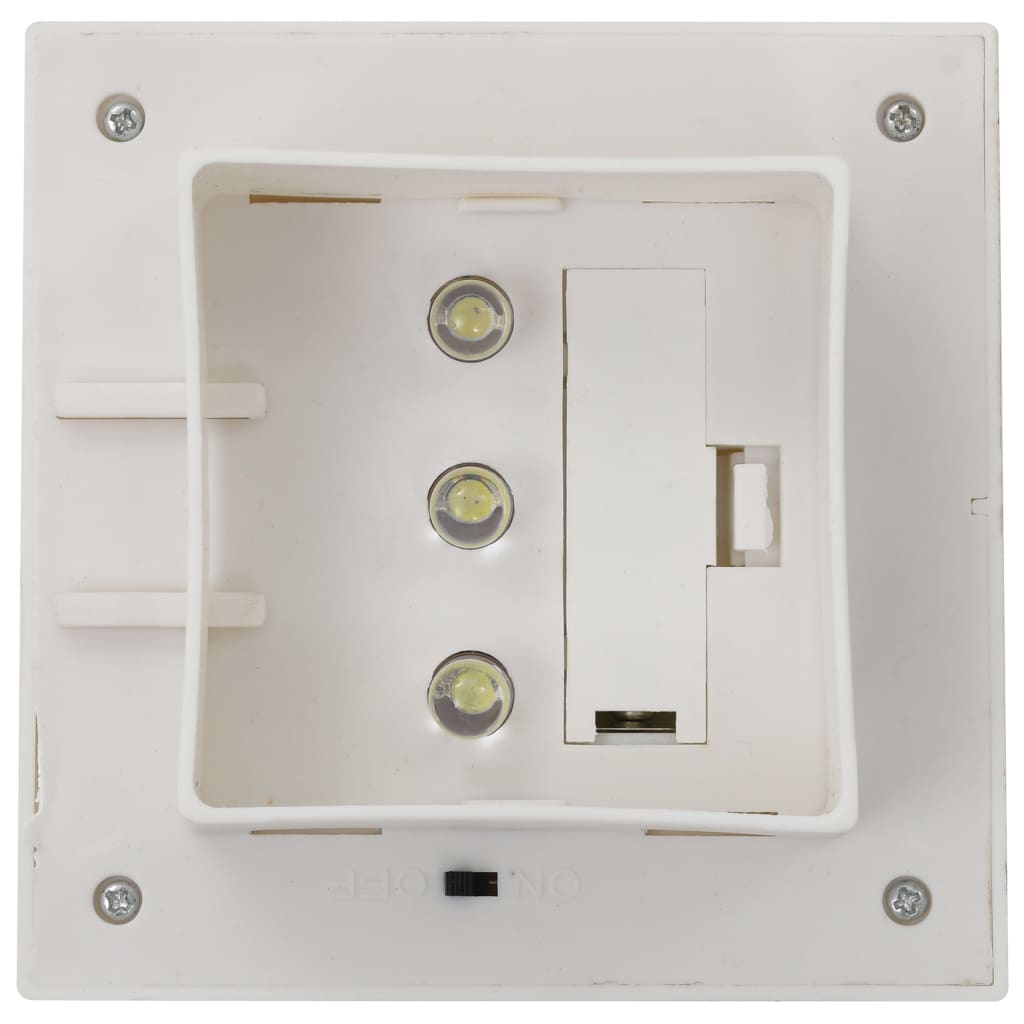 Lampade Solari da Esterno 12 pz LED Quadrate 12 cm Bianche - homemem39