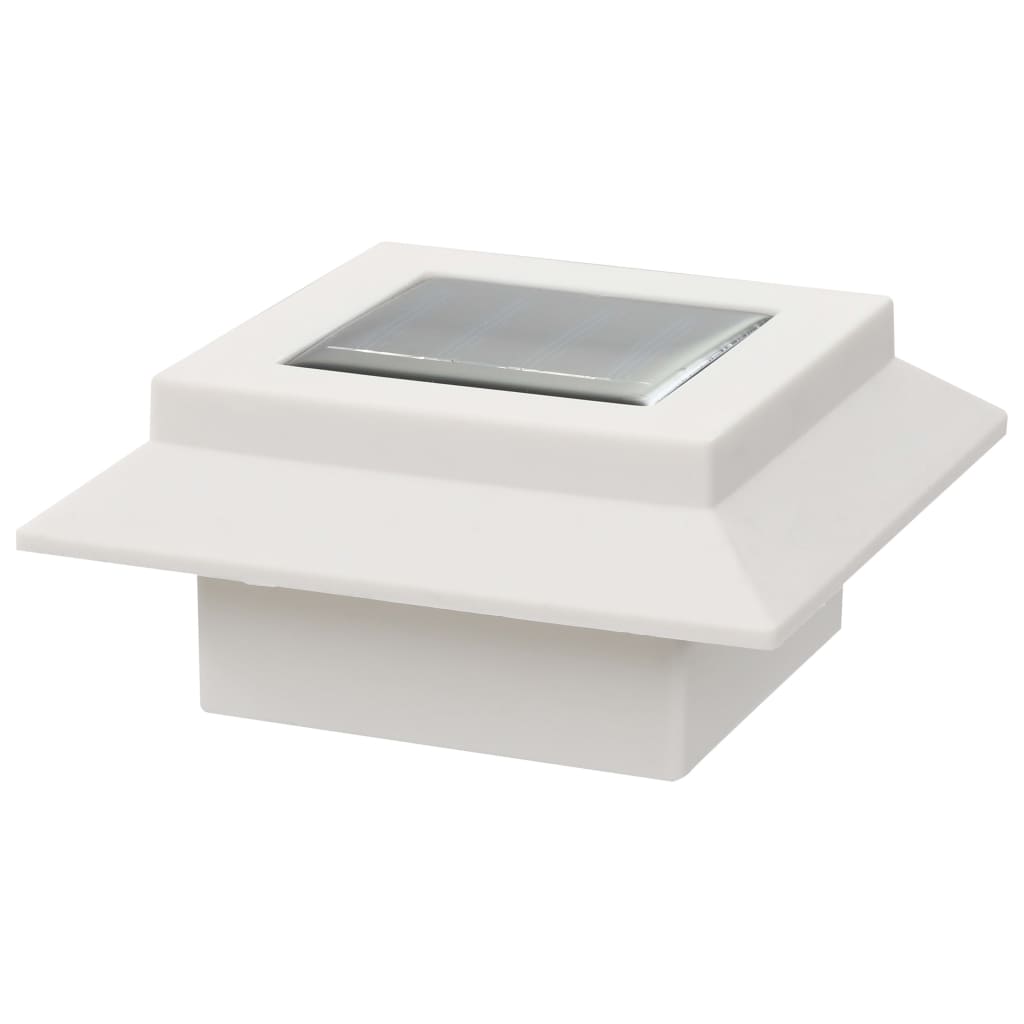 Lampade Solari da Esterno 12 pz LED Quadrate 12 cm Bianche - homemem39