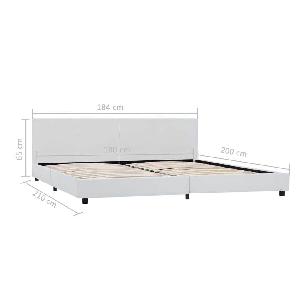 Giroletto Bianco in Similpelle 180x200 cm | homemem39